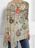 Crew Neck Loose Jersey Casual Blouse