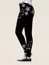 Causal Paw Splash Ink Print Skinny Leggings