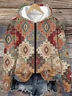 Zipper Loose Ethnic Casual Hoodie Jacket