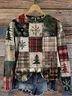Loose Casual Multicolor Block Crew Neck Sweatshirt