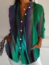Shirt Collar Casual Floral Loose Shirt