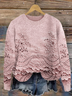 Loose Casual Floral Sweatshirt