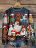 Turkey Crew Neck Casual Sweatshirt