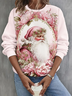 Christmas Santa Printed Casual Sweatshirt
