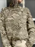 Vintage 3D Printing Loose Sweatshirt