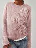 Classy Flowers 3d Knit Art Cozy Sweater