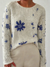 Casual Long Sleeve Round Neck T-Shirt
