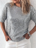 Casual Long Sleeve Round Neck T-Shirt