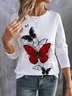 Casual Long Sleeve Round Neck T-Shirt