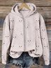 Cute Cat Face Pattern Zip Up Comfy Hoodie