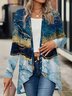 Women's Long Sleeve Cardigan Casual Fashion Printed Shawl Coat