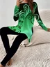Floral Print Long Sleeve Crew Neck Two Piece Set