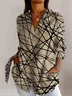 Abstract geometric line long sleeved shirt