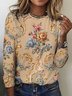 Vintage floral print long sleeved T-shirt
