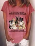If You Don't Believe They Have Souls Dog Print Cotton-Blend T-Shirt