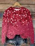 Crew Neck Valentine's Day Simple Loose Sweatshirt