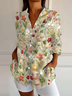 Embroidery Patterns Linen Blend Street Shirt