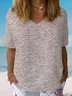 Women's Spring Floral Casual Print Short Sleeve Blouse