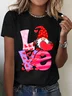 Love Gnome Hearts Cotton T-Shirt