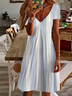 Women's Striped Spring Print Casual Tank Dress