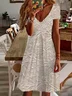 Women's Floral Spring Print Casual Tank Top Dress