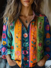 Vintage Floral Print Blouse