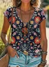 Women's Floral Print Casual Spring T-Shirt