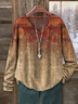 Women's Spring Floral Print Round Neck Casual Long Sleeve T-Shirt