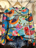 Women's Vintage Art Bird Floral Print Sweatshirt