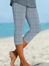 Women's Striped Print Casual Spring Leggings