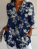 Floral long-sleeved shirt