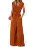 Women's Plain Daily Going Out Two-Piece Set Brick Red Casual Summer Top With Pants Matching Set