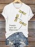 Crew Neck Animal Casual T-Shirt