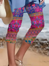 Women's Floral Spring Print Casual Leggings