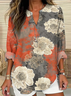 Simple Cotton-Blend Floral Shirt
