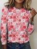 Regular Fit Floral Crew Neck Casual T-Shirt