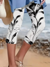 Women's Floral Spring Print Casual Leggings