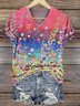 Floral Regular Fit Casual T-Shirt