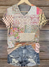 Casual Crew Neck Floral T-Shirt