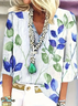 Women's Floral Spring V-Neck Printed Casual Blouse
