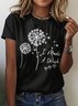 Cotton Crew Neck Casual T-Shirt