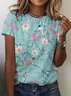 Casual Crew Neck Cotton T-Shirt