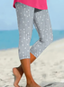 Women's Striped Print Casual Fashion Leggings