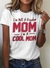 Text Letters Casual Regular Fit Cotton T-Shirt