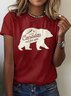 Crew Neck Regular Fit Animal Casual T-Shirt