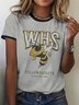 Crew Neck Text Letters Casual T-Shirt