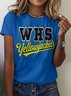 Text Letters Regular Fit Casual Cotton T-Shirt