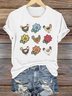 Casual Crew Neck Animal T-Shirt