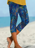 Women's Floral Spring Print Casual Leggings