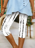 Women's Striped Spring Print Casual Leggings